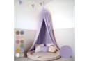lilimaus Betthimmel Kinderzimmer 100% Baumwolle Flieder Gold Applikation Bild 2