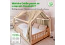 lilimaus Betthimmel Hausbett 2er Set Baumwolle Musselin Beige Bild 4