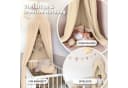 lilimaus Betthimmel Kinderzimmer 100% Baumwolle Creme Gold Applikation Bild 3