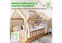 lilimaus Betthimmel Musselin Hausbett mit Gold Applikation Bild 4