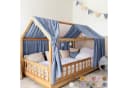 lilimaus Betthimmel Hausbett 2er Set Baumwolle Musselin Blau Bild 2