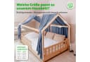 lilimaus Betthimmel Hausbett 2er Set Baumwolle Musselin Blau Bild 4