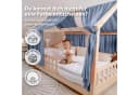lilimaus Betthimmel Hausbett 2er Set Baumwolle Musselin Blau Bild 5