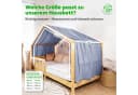 lilimaus Betthimmel Single Hausbett 100% Musselin-Baumwolle Blau Bild 4