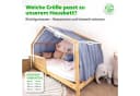 lilimaus Betthimmel Musselin Hausbett Himmel Kinderzimmer Baumwolle mit Gold Bild 4