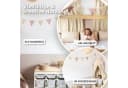 lilimaus Wimpelkette Handgemacht Musselin Baumwolle Rosa Creme Kinderzimmer Bild 1
