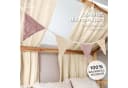 lilimaus Wimpelkette Handgemacht Musselin Baumwolle Rosa Creme Kinderzimmer Bild 3