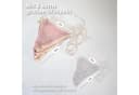 lilimaus Wimpelkette Handgemacht Musselin Baumwolle Rosa Creme Kinderzimmer Bild 4