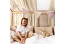 lilimaus Wimpelkette Handgemacht Musselin Baumwolle Rosa Creme Kinderzimmer Bild 5