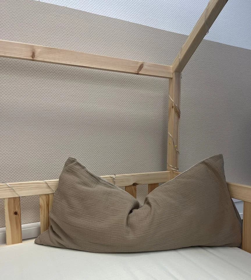 lilimaus Musselin Bettwäsche-Set Beige 3-teilig mit Reißverschluss - Bild 4