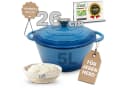 Ottia Schmortopf Gusseisen 26cm 5L Emaille Blau Bild 2