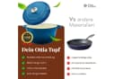 Ottia Schmortopf Gusseisen 26cm 5L Emaille Blau Bild 5