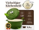 Ottia Schmortopf Gusseisen 26cm 5L mit Emaille Bild 3