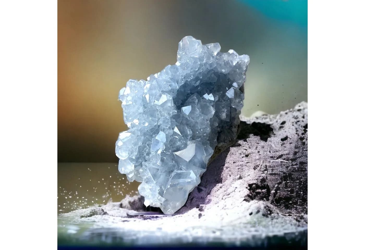 Steinfixx® Coelestin Kristall 50-100g Blau Madagaskar - Bild 5