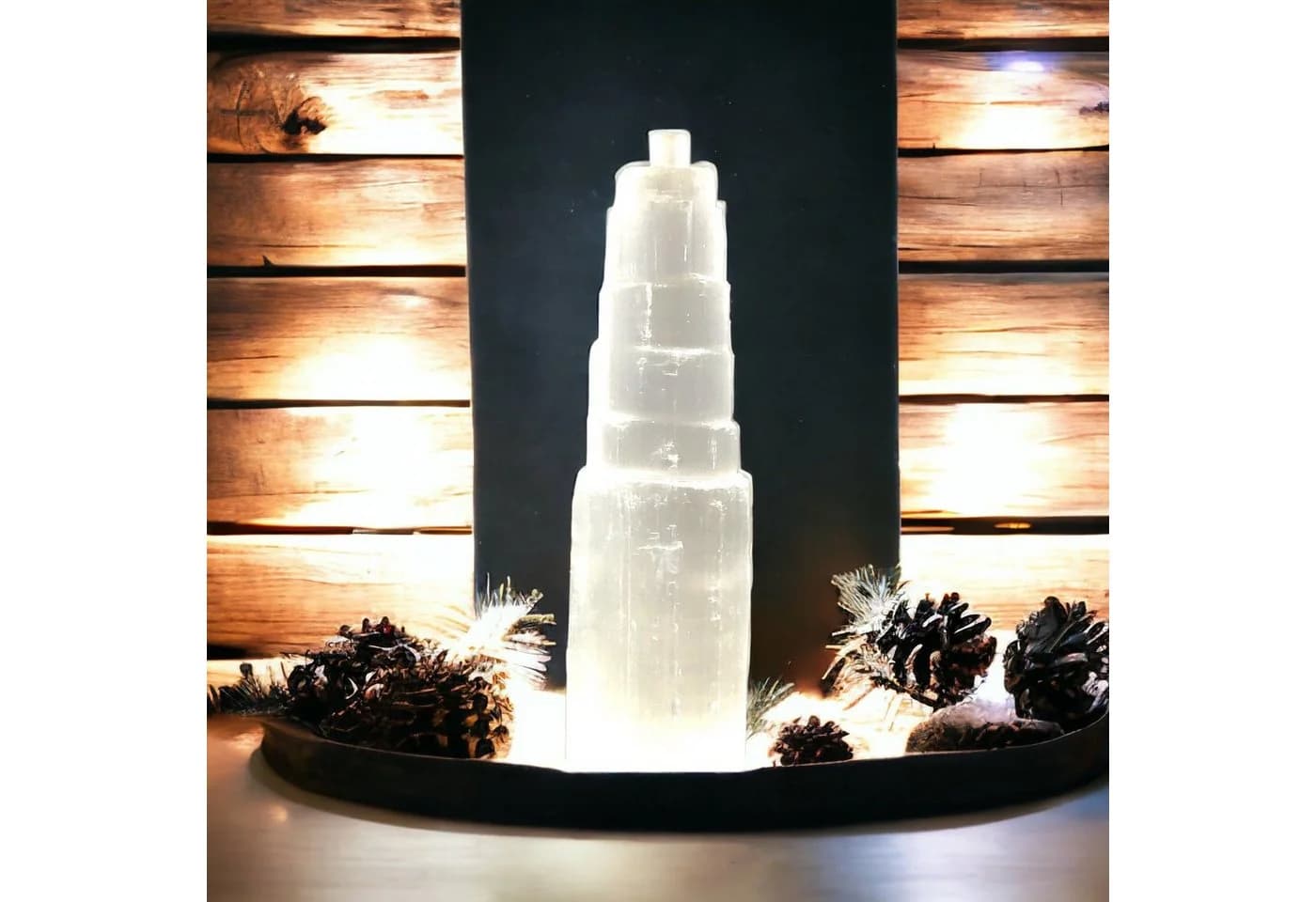 Steinfixx® Selenit Monolith Dekofigur Weiß 20 cm - Bild 3