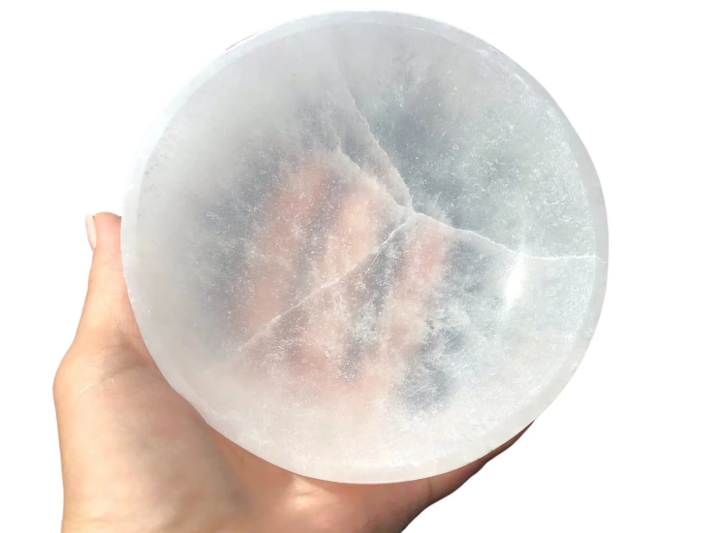 Steinfixx® Selenit Dekoschale 10cm Weiß - Kristall Ladeschale - Bild 4