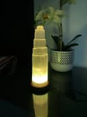 Landster LED Nachttischlampe Selenit Kristall Farbwechsel USB Bild 3
