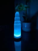 Landster LED Nachttischlampe Selenit Kristall Farbwechsel USB Bild 4