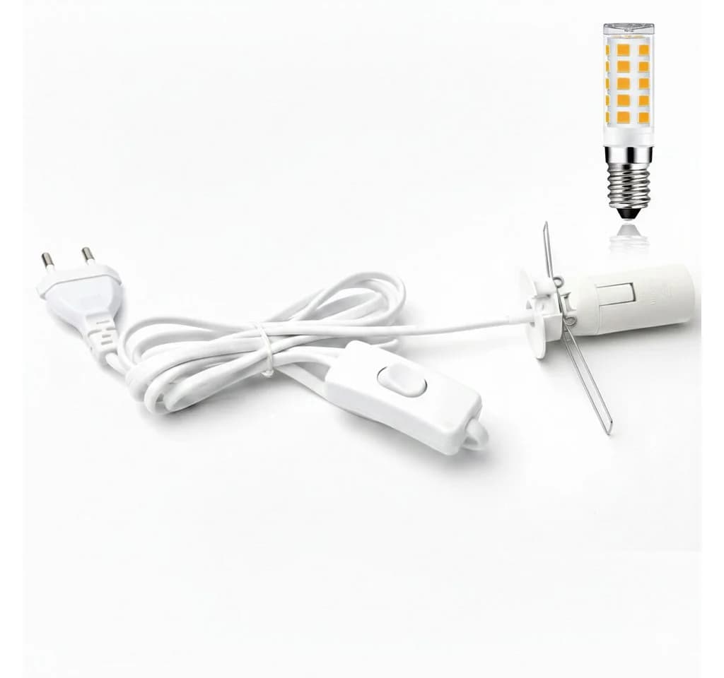 Landster Ersatzkabel Salzlampe E14 mit Schalter 1,8m - Bild 2