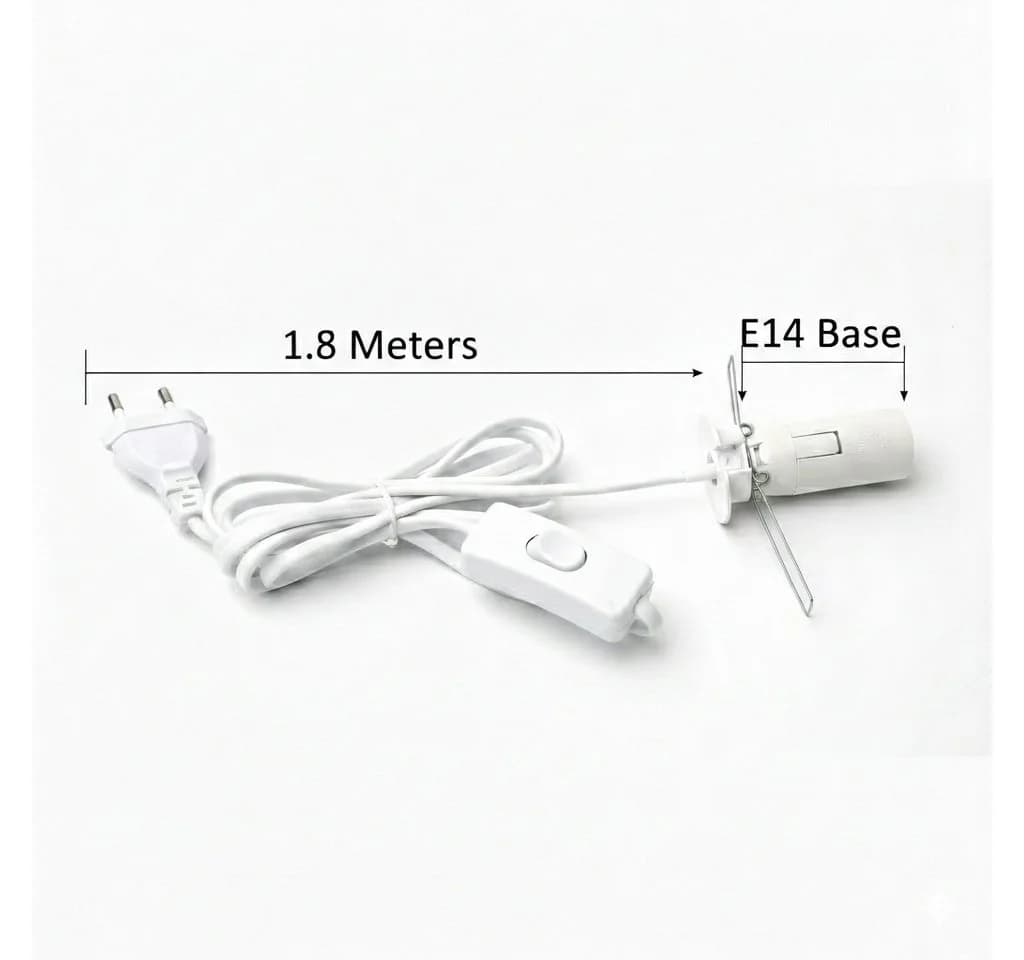 Landster Ersatzkabel Salzlampe E14 mit Schalter 1,8m - Bild 3