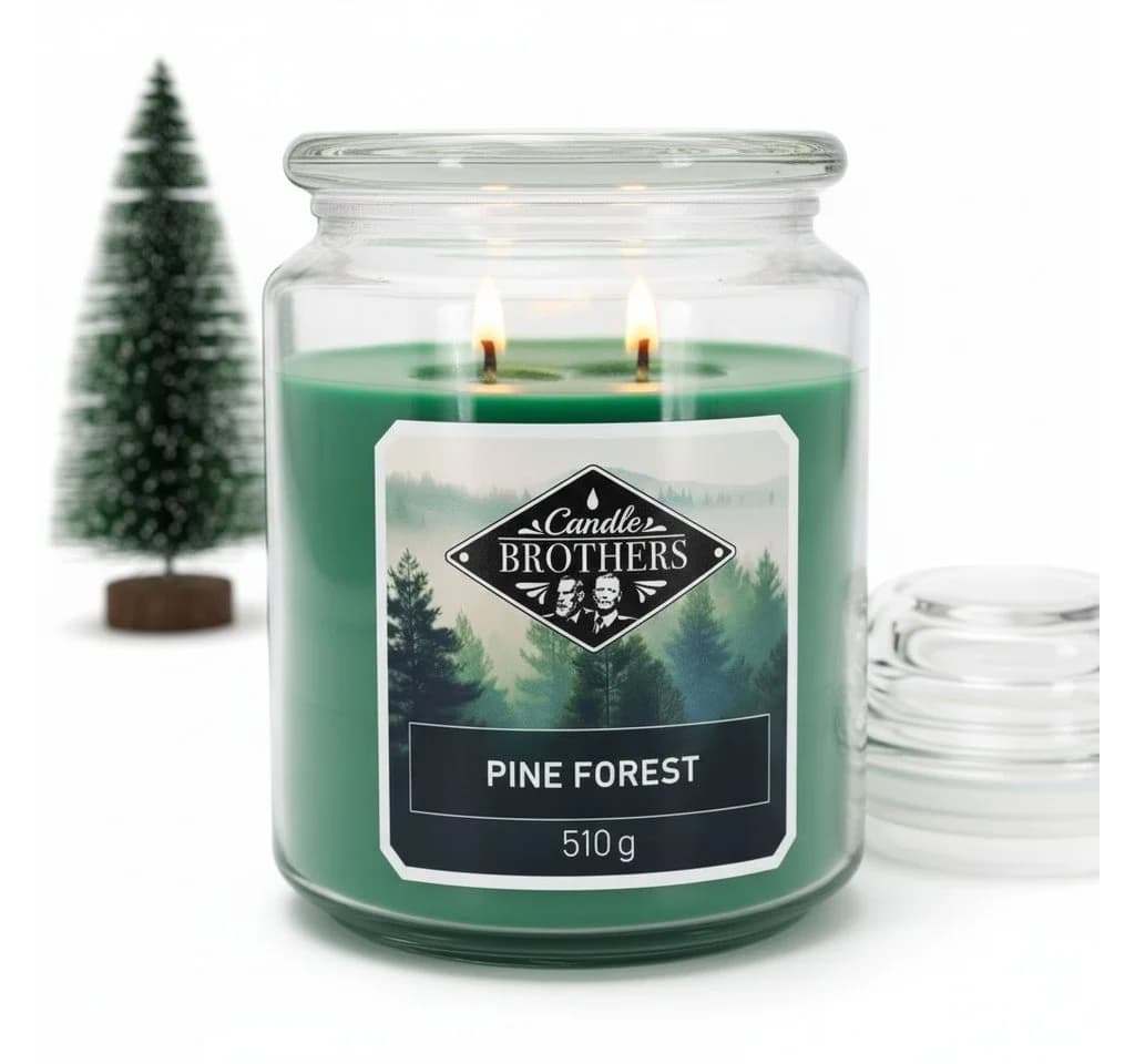 Candle Brothers Duftkerze Pine Forest Frischer Waldduft Grün