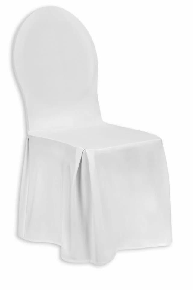 aurora Objektwäsche Stuhlhusse Lyon mit Schleife Polyester Weiß