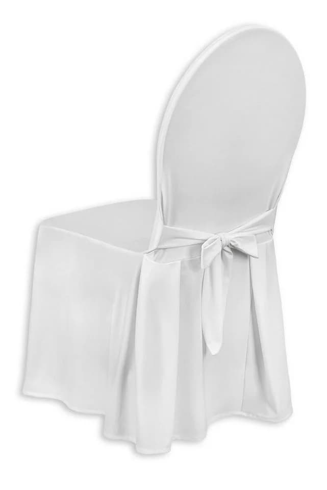 aurora Objektwäsche Stuhlhusse Lyon mit Schleife Polyester Weiß - Bild 2