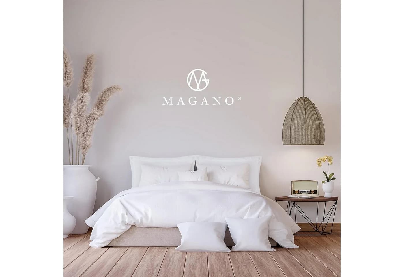 MAGANO Bettwäsche Luxus Bambus & Baumwolle Satin 400 TC Hypoallergen Thermoregulierend