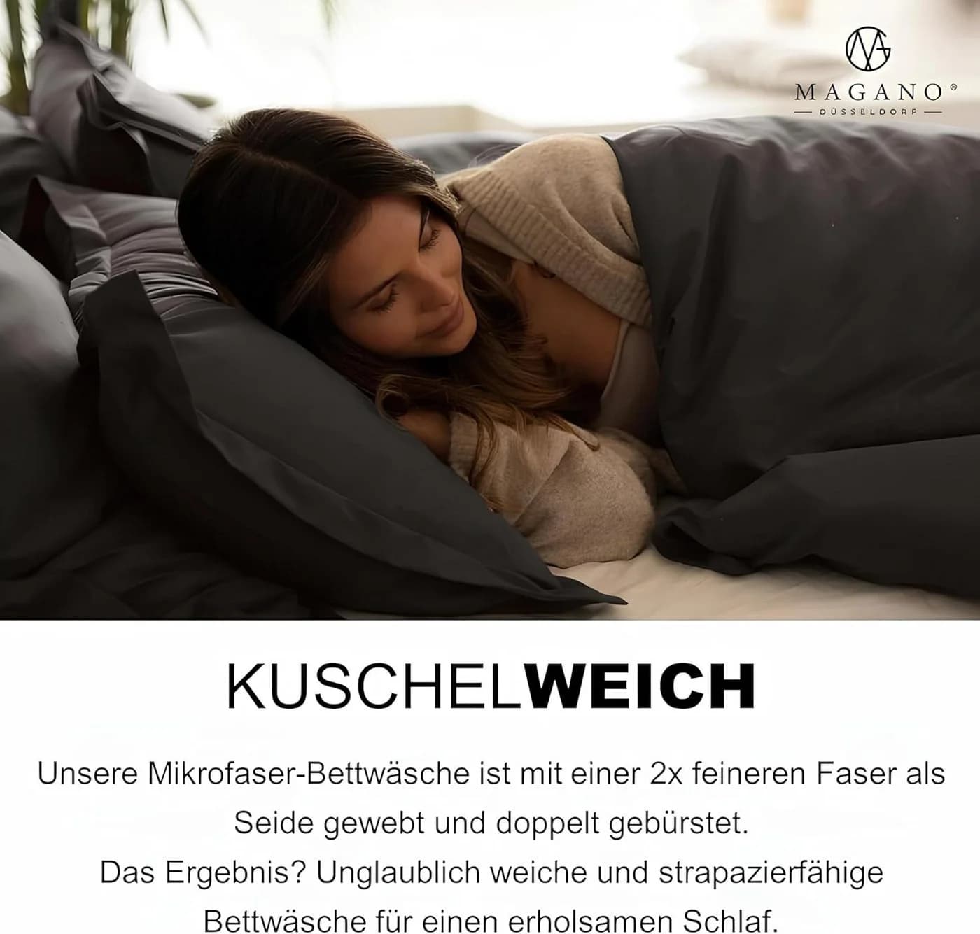 MAGANO Kissenbezug Premium Hypoallergen Ultra Weich Knitterarm - Bild 5