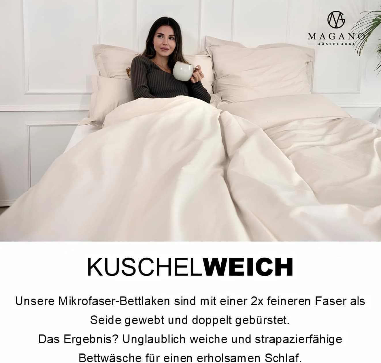 MAGANO Spannbettlaken Premium Bettlaken Ultra weich Knitterarm Hypoallergen - Bild 5