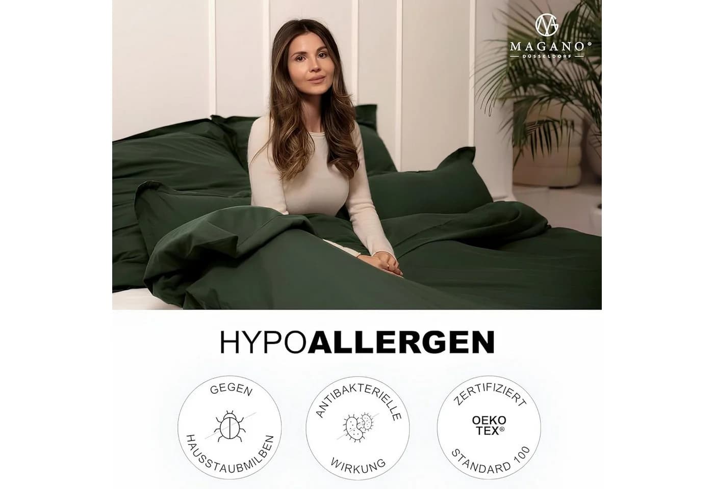 MAGANO Bettwäsche Set Premiumqualität Hypoallergen Knitterarm Himmlisch Weich Cozy Design - Bild 4