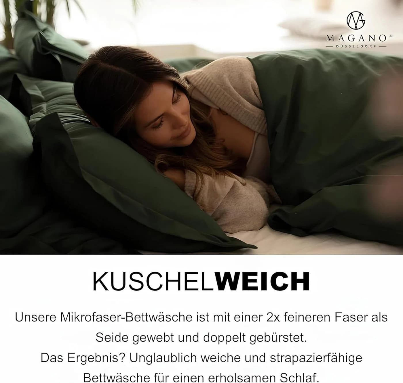 MAGANO Bettwäsche Set Premiumqualität Hypoallergen Knitterarm Himmlisch Weich Cozy Design - Bild 5