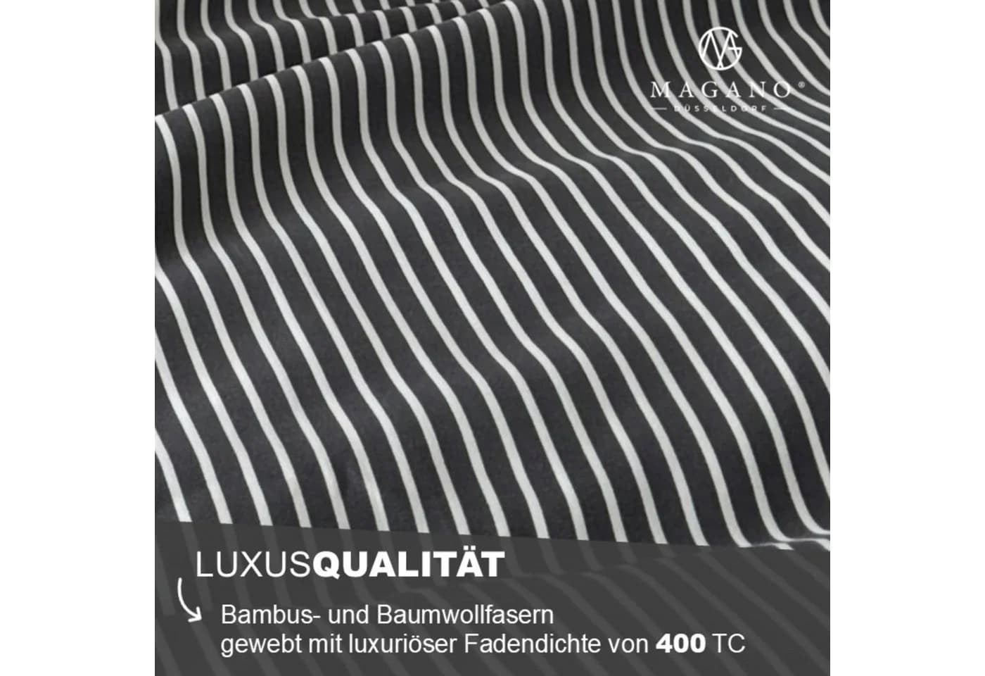 MAGANO Spannbettlaken Bambus Baumwolle Satin Hypoallergen Thermoregulierend