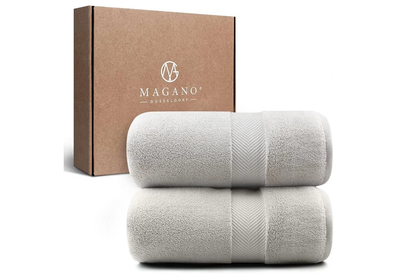 MAGANO Handtücher Set Bambus Baumwolle Luxusqualität 2-Stück 600g/m² - Bild 2