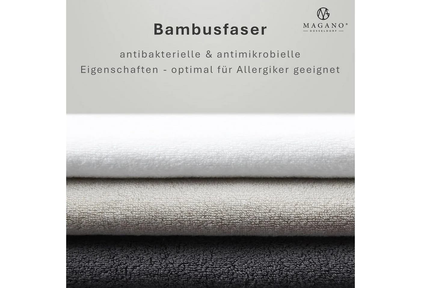 MAGANO Handtücher Set Bambus Baumwolle Luxusqualität 2-Stück 600g/m² - Bild 5