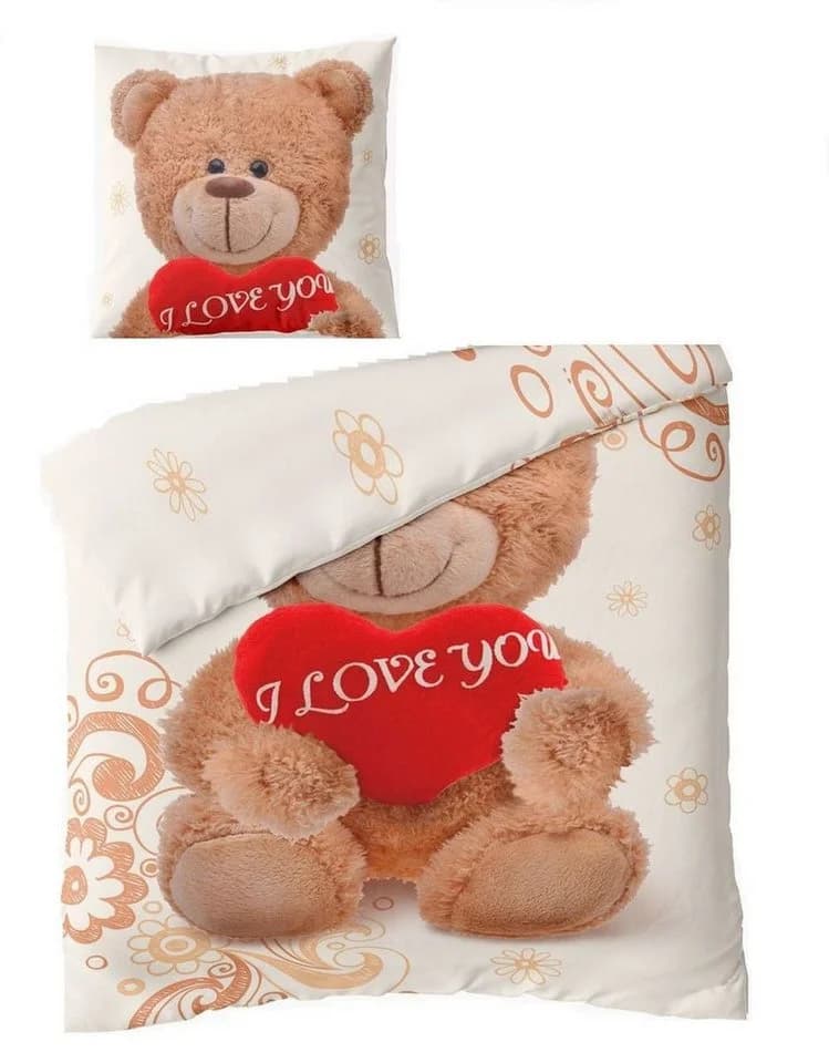 Leonado Vicenti Bettwäsche 4-tlg. Winter Thermo Fleece Microfaser Teddy Love