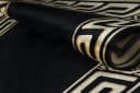 Belle Arti Teppich Mäander Schwarz Gold Seidenoptik Italienisch Bild 1
