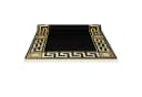 Belle Arti Teppich Mäander Schwarz Gold Seidenoptik Italienisch Bild 4