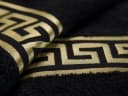 Belle Arti Badematte Mäander Schwarz Weiß Beige Gold Baumwolle Bild 5