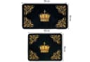Belle Arti Badematte Schwarz Gold Löwe Krone Antirutsch Bild 3