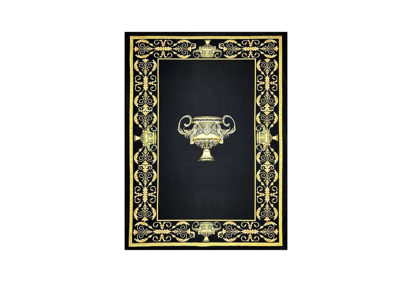 Belle Arti Luxus Sherpa-Decke mit Motiv Schwarz Gold - Bild 2