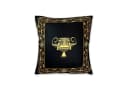 Belle Arti Dekokissen Schwarz Gold Seidenoptik mit Royal Motiv Bild 1
