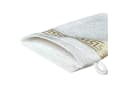 Belle Arti Waschlappen Mäander Weiß Gold 15x21 cm Frottee Bild 3