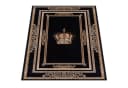 Belle Arti Teppich Schwarz Gold Kronen-Motiv Orientalisch Bild 2