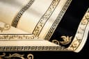 Belle Arti Teppich Florenz Schwarz Gold Viskose Kurzflor Bild 5