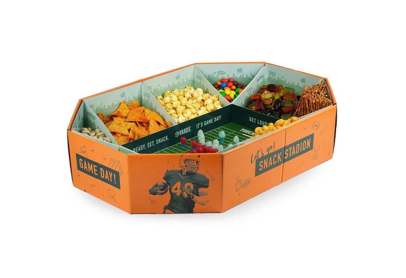 40YARDS Servierplatte American Football Snack Stadion XXL - Bild 2