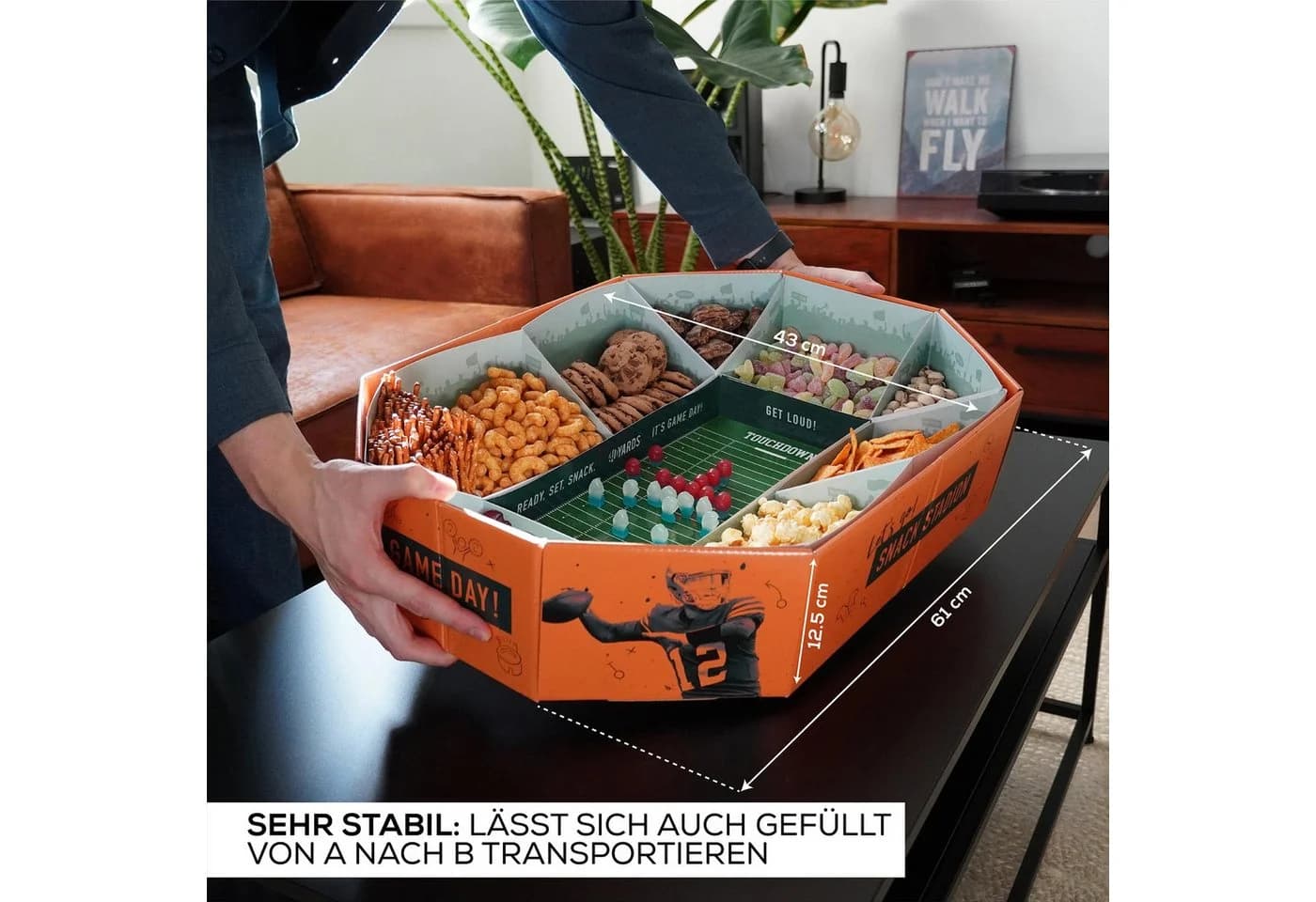 40YARDS Servierplatte American Football Snack Stadion XXL - Bild 4