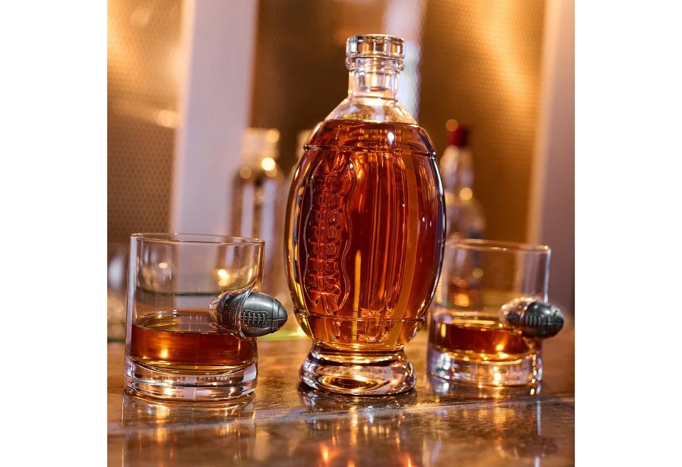 40YARDS Whisky Set mit Dekanter und 2 Gläsern, Glas, transparent