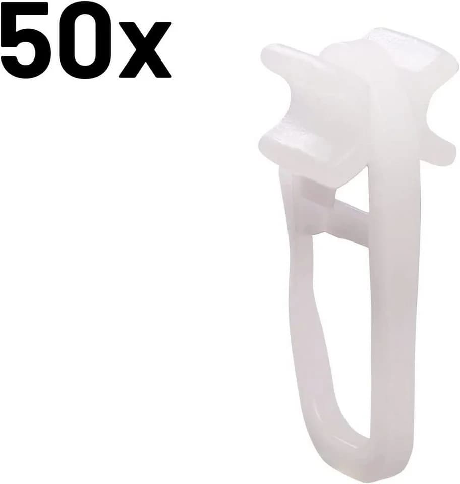 Deco-Raum Gardinengleiter X-Gleiter, 50 Stück, Weiß, für 6 mm Innenlaufschienen - Bild 2