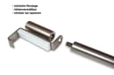 Deco-Raum Spannvitrage Gardinenstange Silber Edelstahl-optik Bild 3